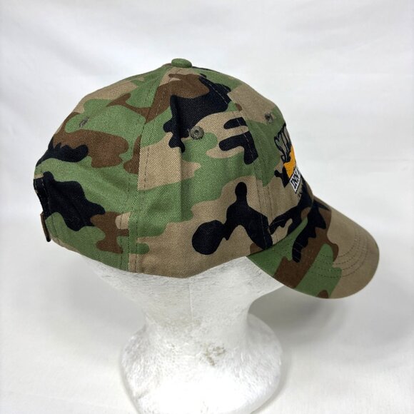 Simms Fishing Stonefly Outfitters Montana Camo Embroidered Strapback Cap Hat - Picture 5 of 7